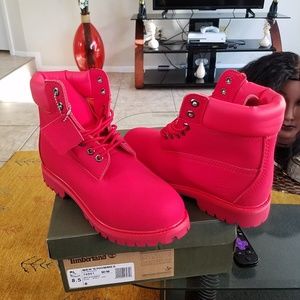 red timberland boots mens